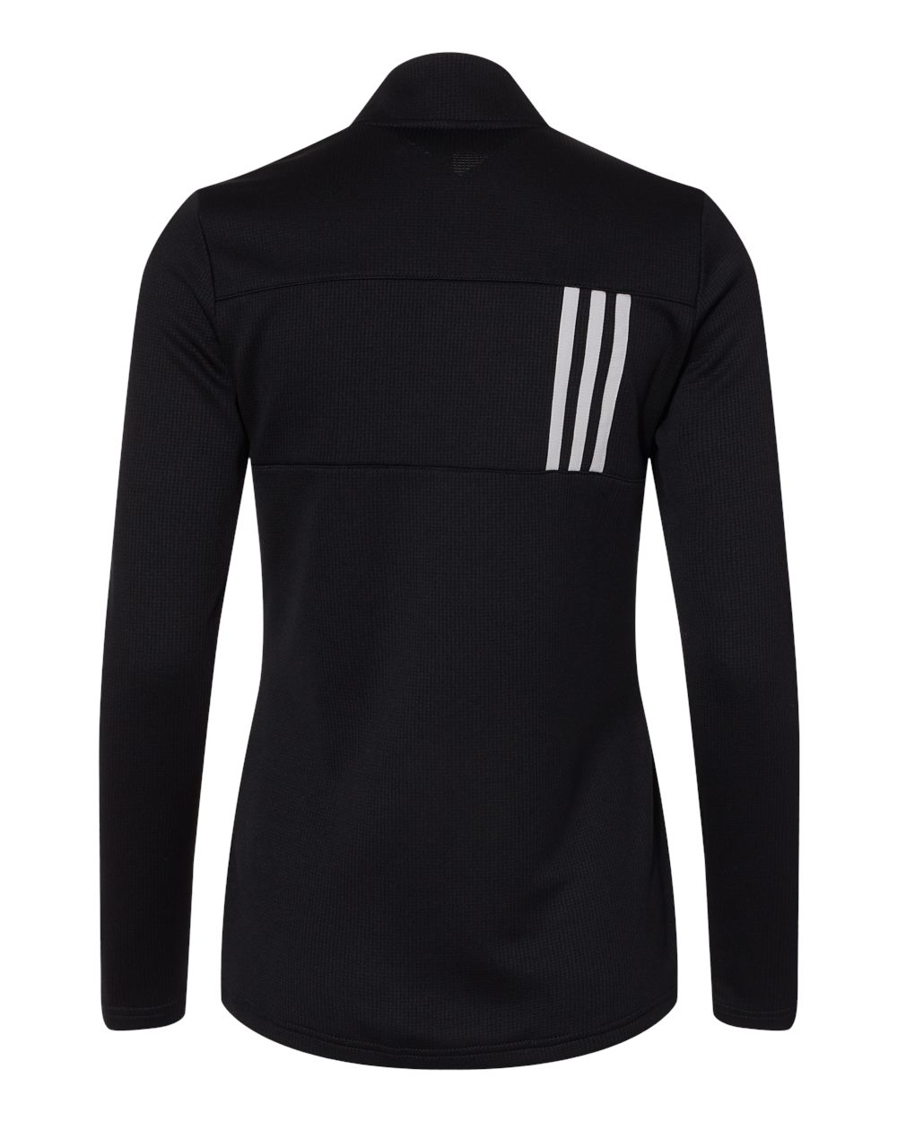 Front View of Black/ Grey Two Women's 3-Stripes Double Knit Full-Zip - A483