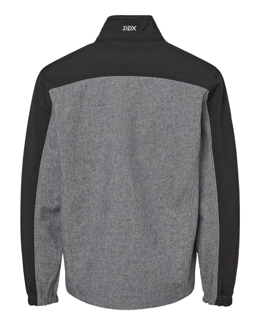Front View of Black Heather/ Black Motion Soft Shell Jacket - 5350