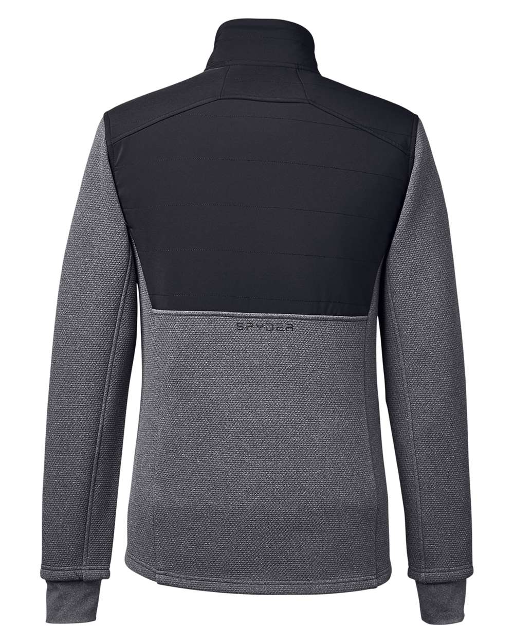 Rear View of Black Heather/ Black Pursuit Jacket - S17298