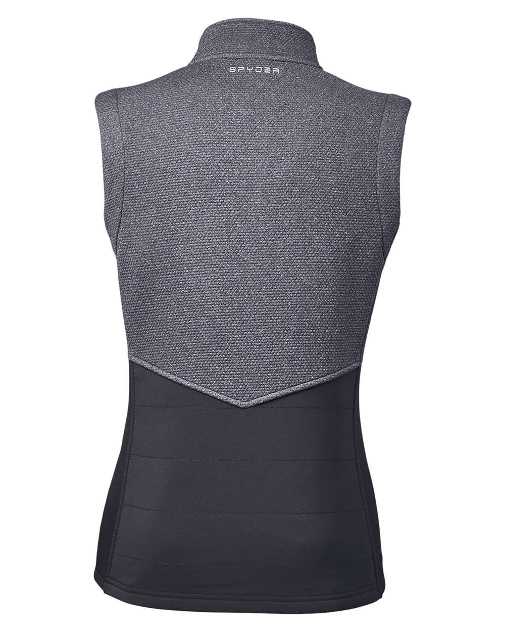 Rear View of Black Heather/ Black Women's Pursuit Vest - S17275