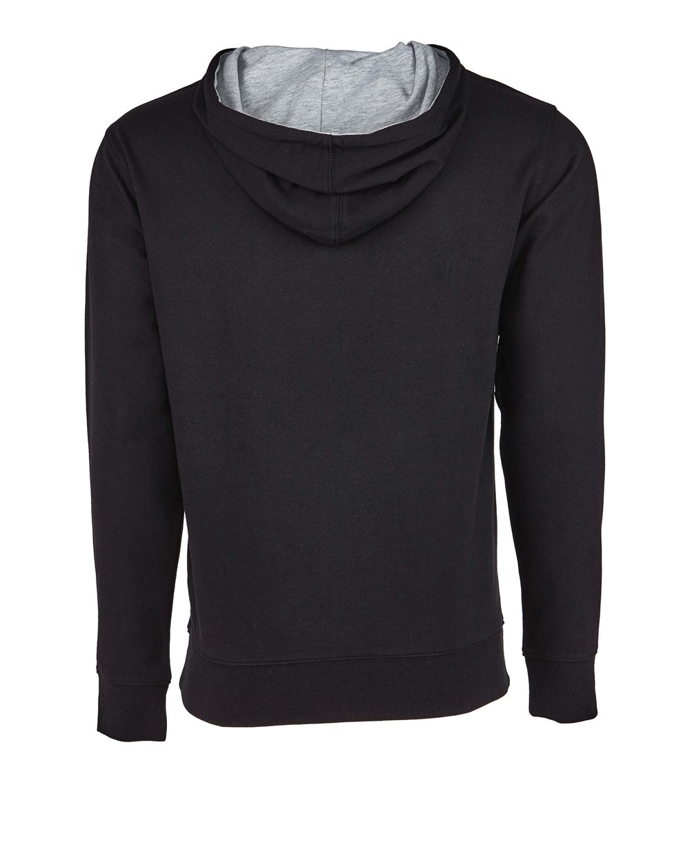 Rear View of Black/ Heather Grey Laguna Hoodie - 9301