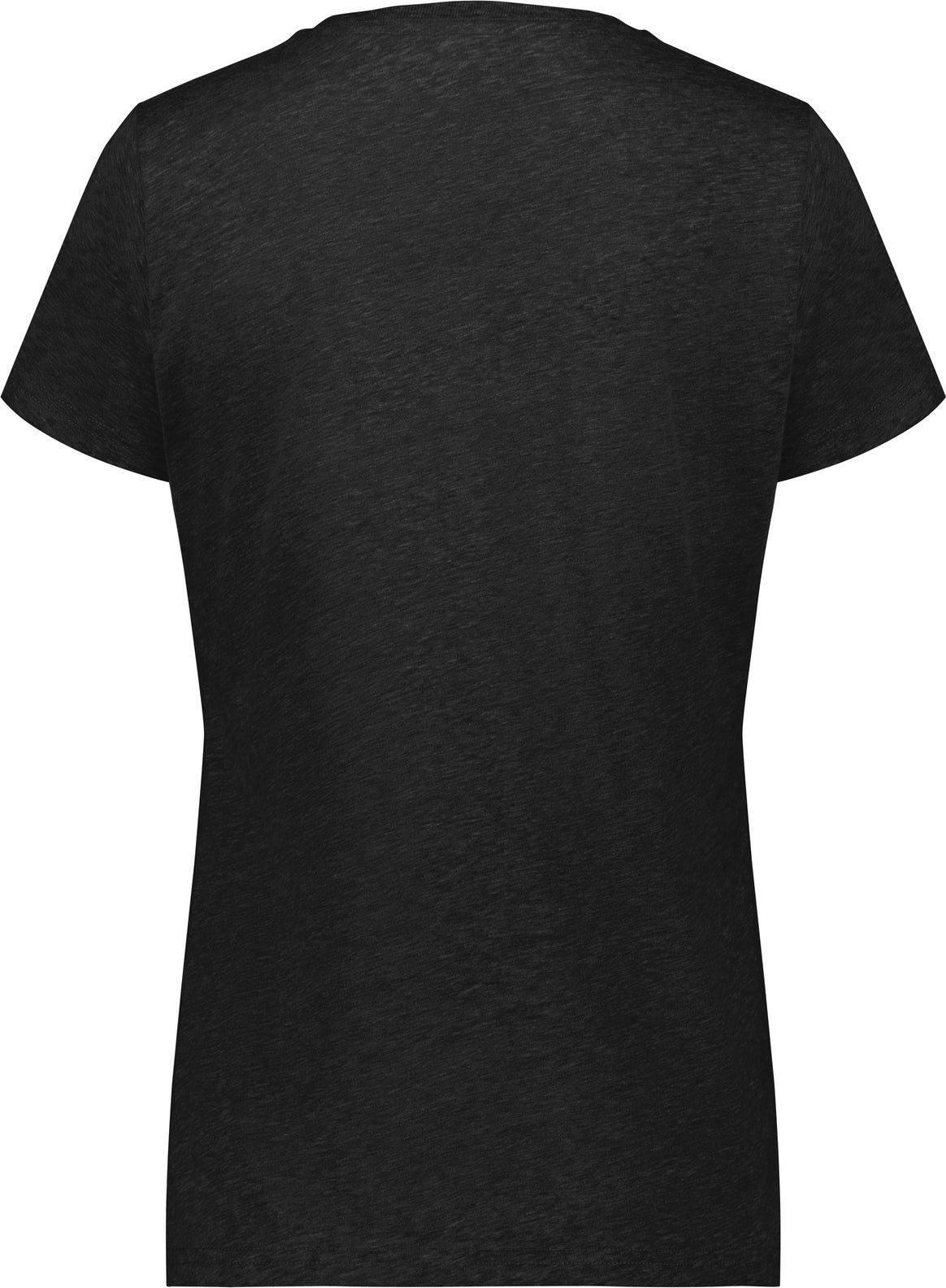 Rear View of BLACK HEATHER LDS ALL-DAY C/B TRI BLND TEE
