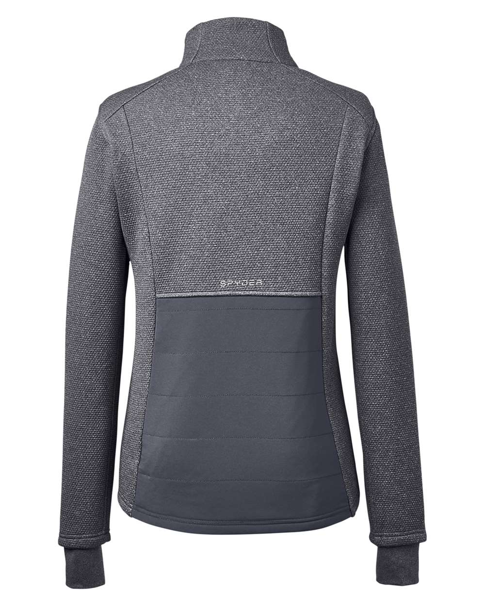 Rear View of Black Heather/ Polar Women's Pursuit Jacket - s17299