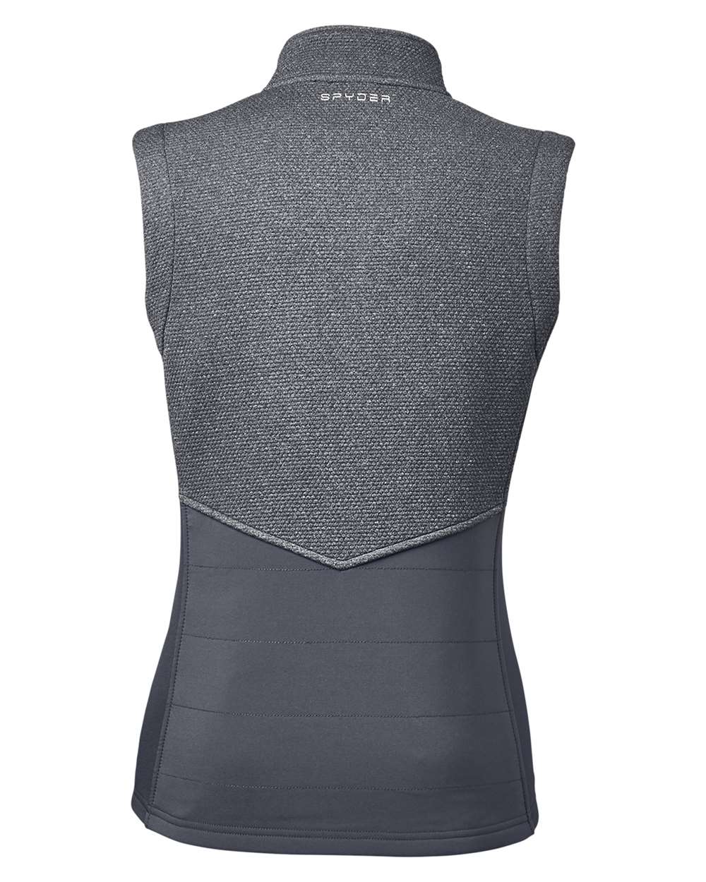 Rear View of Black Heather/ Polar Women's Pursuit Vest - S17275