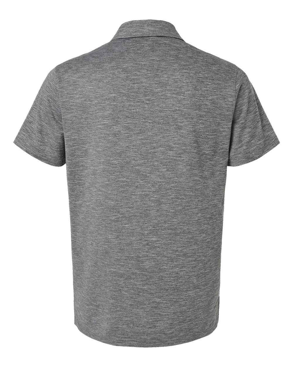 Front View of Black Heather Sport Polo - CHP115