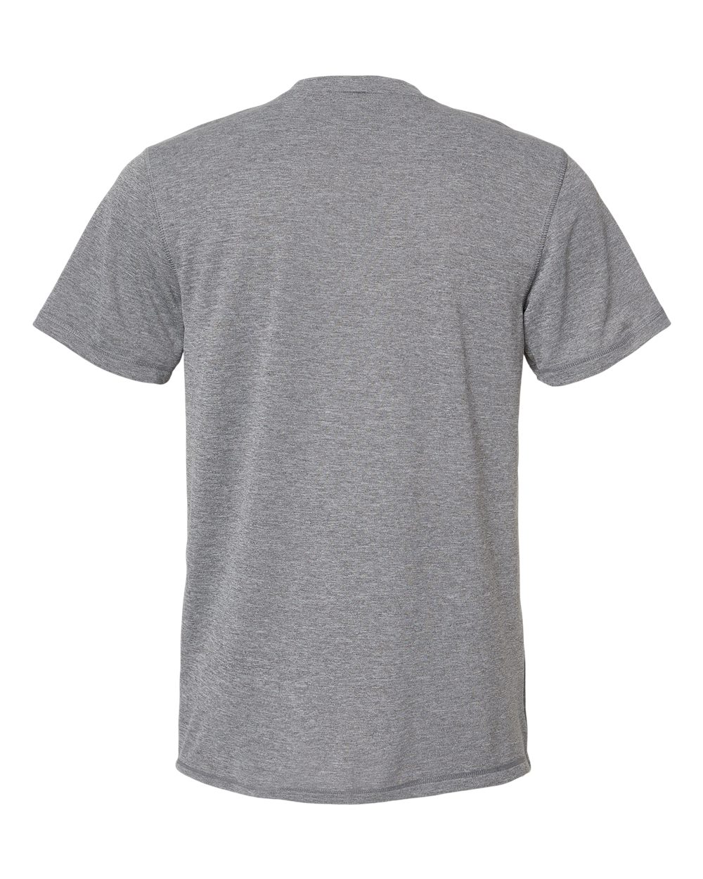 Front View of Black Heather Sport T-Shirt - A376