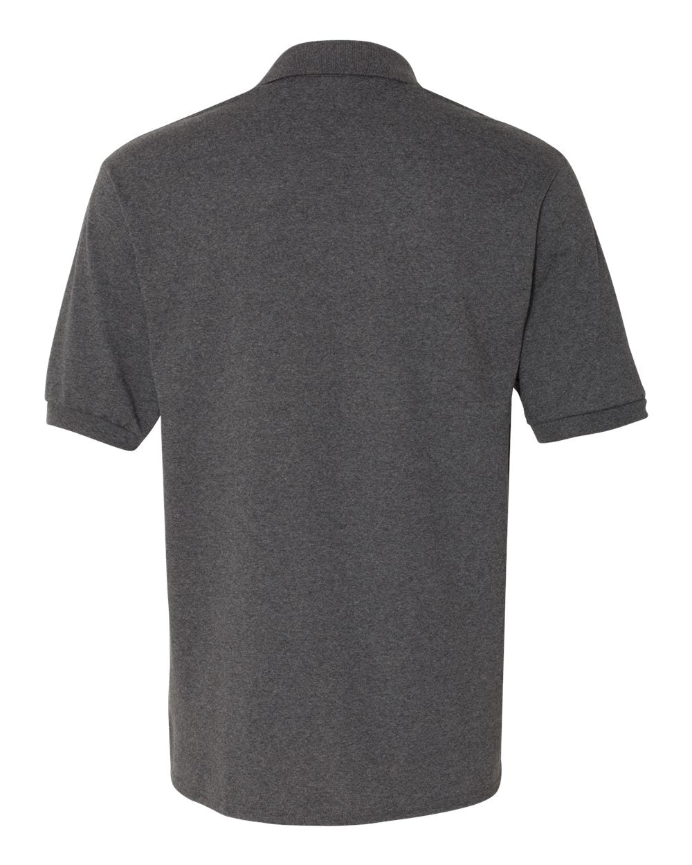 Rear View of Black Heather SpotShield® 50/50 Polo - 437MSR