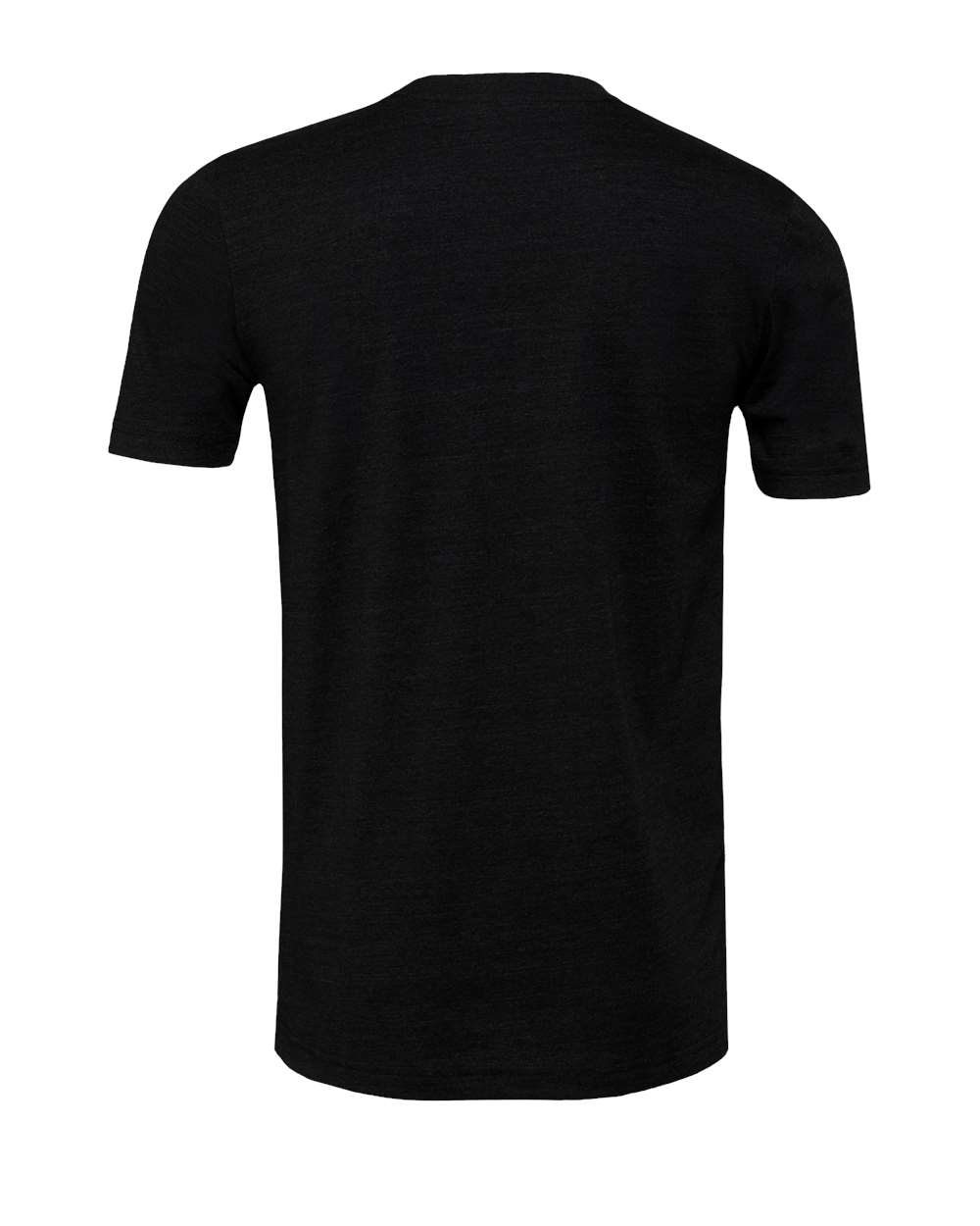 Front View of Black Heather Triblend Triblend Tee - 3413