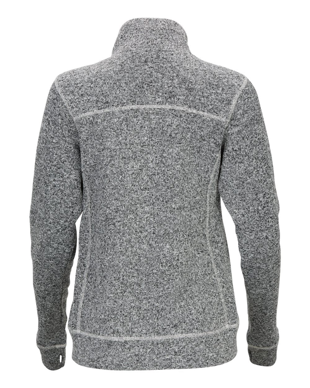 Front View of Black Heather Women's Alpine Full-Zip - BW5207