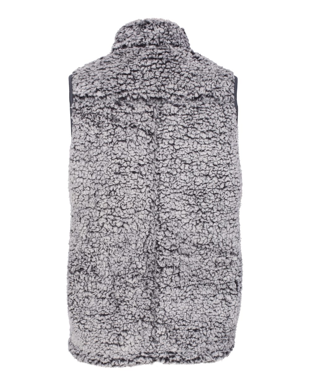 Front View of Black Heather Women’s Epic Sherpa Full-Zip Vest - 8456