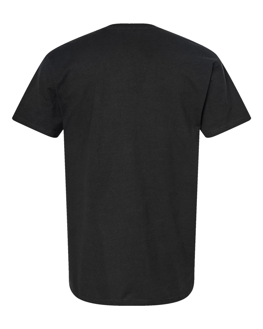 Front View of Black Heavyweight Jersey T-Shirt - 290