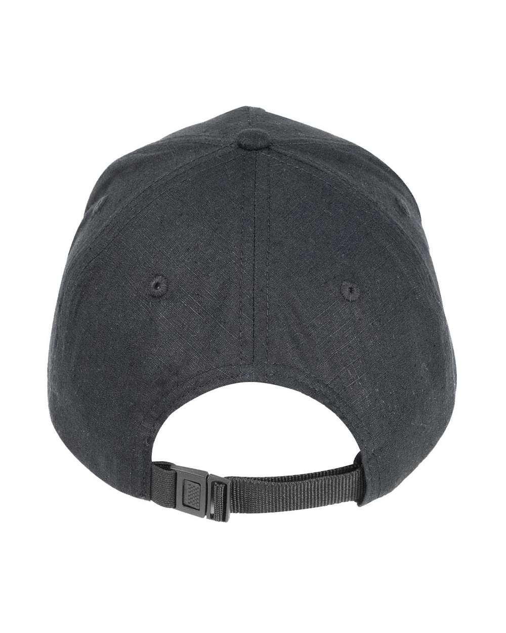 Front View of Black Hemp Hero Cap - ec7103