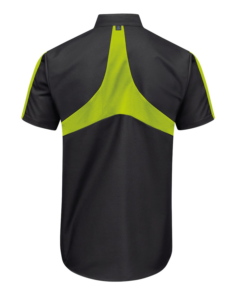 Front View of Black/ High Vis Yellow Mimix™ Pro+ Short Sleeve Work Shirt With OilBlok - SX46