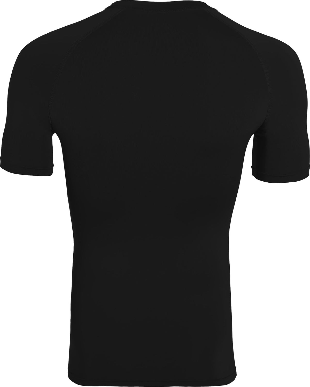 Rear View of BLACK HYPERFORM COMPRESSION SS SHIRT