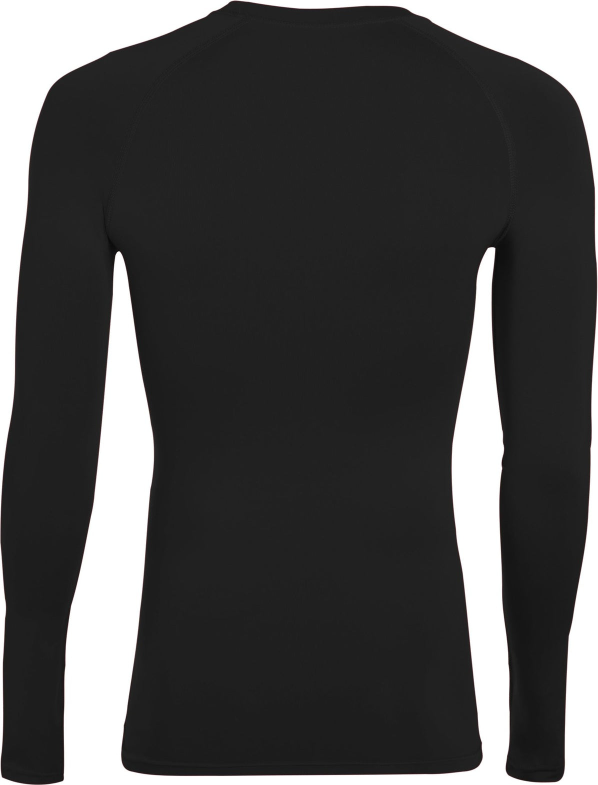 Rear View of BLACK HYPERFORM LS COMPRESSION SHIRT