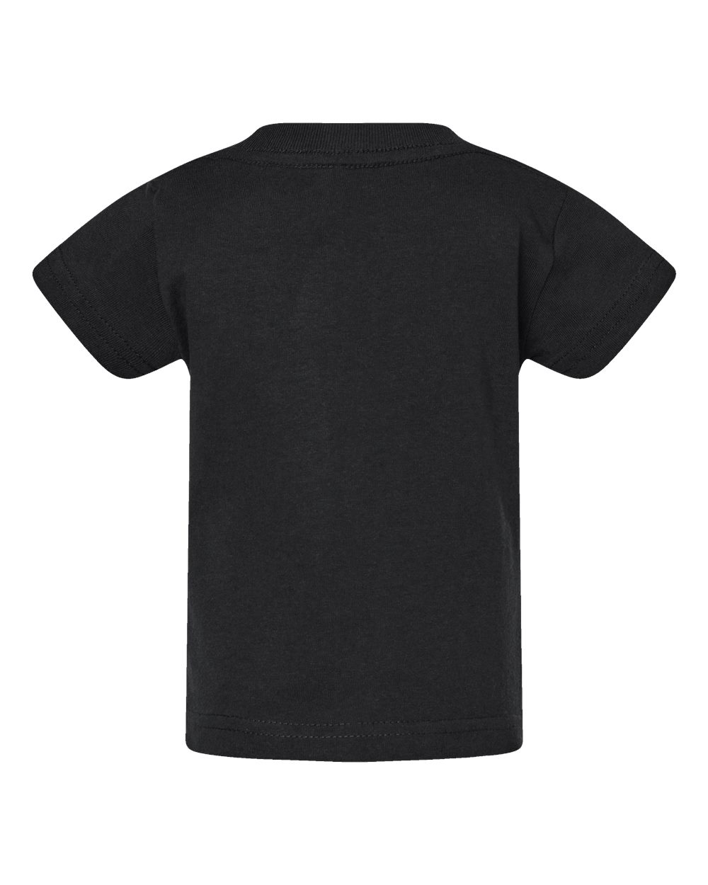 Front View of Black Infant Cotton Jersey Tee - 3401