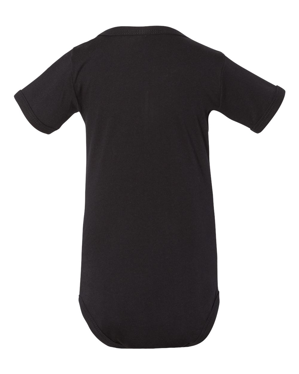 Front View of Black Infant Jersey One Piece - 100B