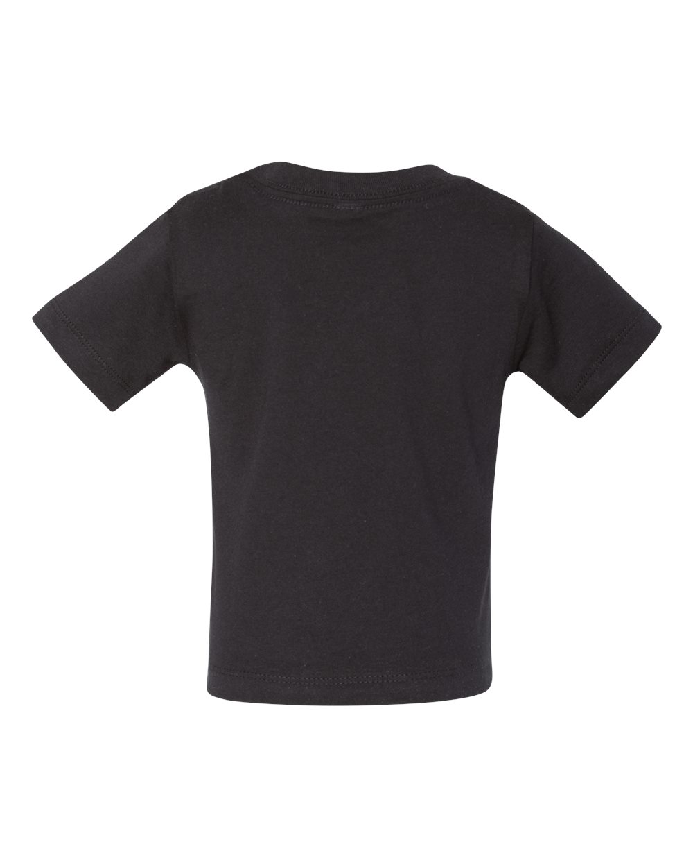 Front View of Black Infant Jersey Tee - 3001B
