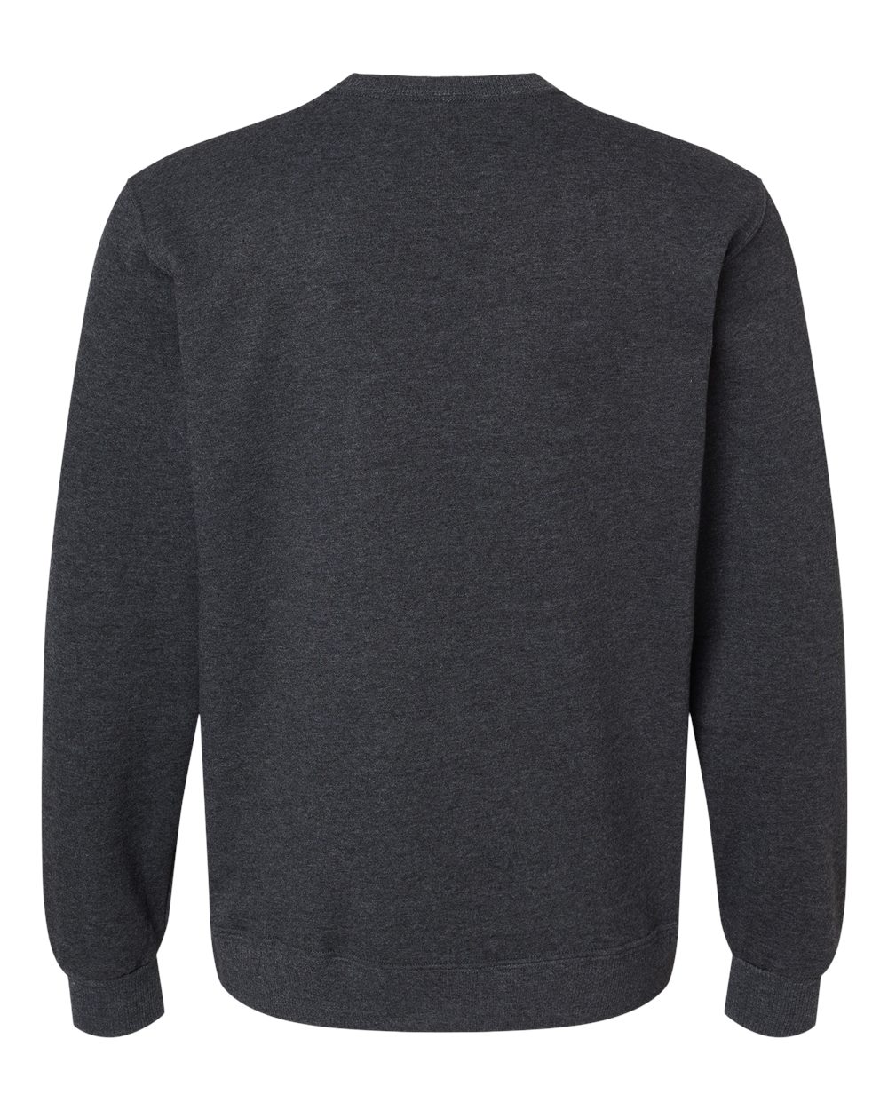 Front View of Black Ink Heather Eco™ Premium Blend Ring-Spun Crewneck Sweatshirt - 701MR
