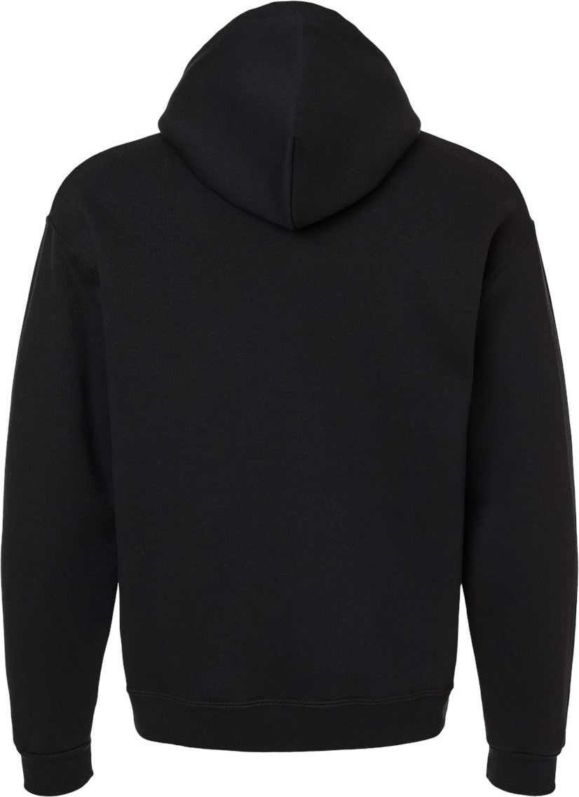Front View of Black Ink Rugged Hooded Sweatshirt - H12MR