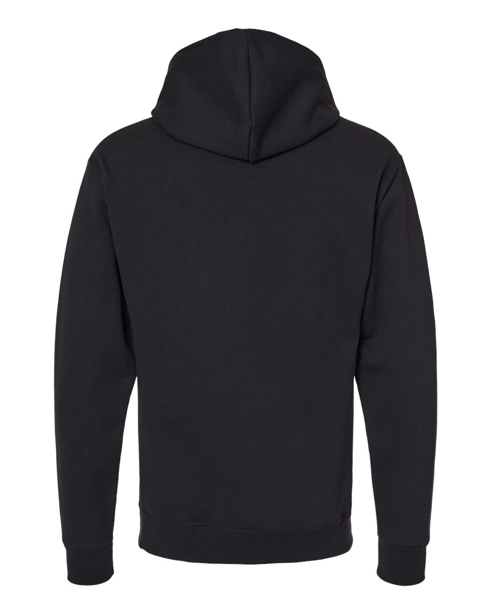 Rear View of Black Ink/ White Nublend® Billboard Hooded Sweatshirt - 98CR