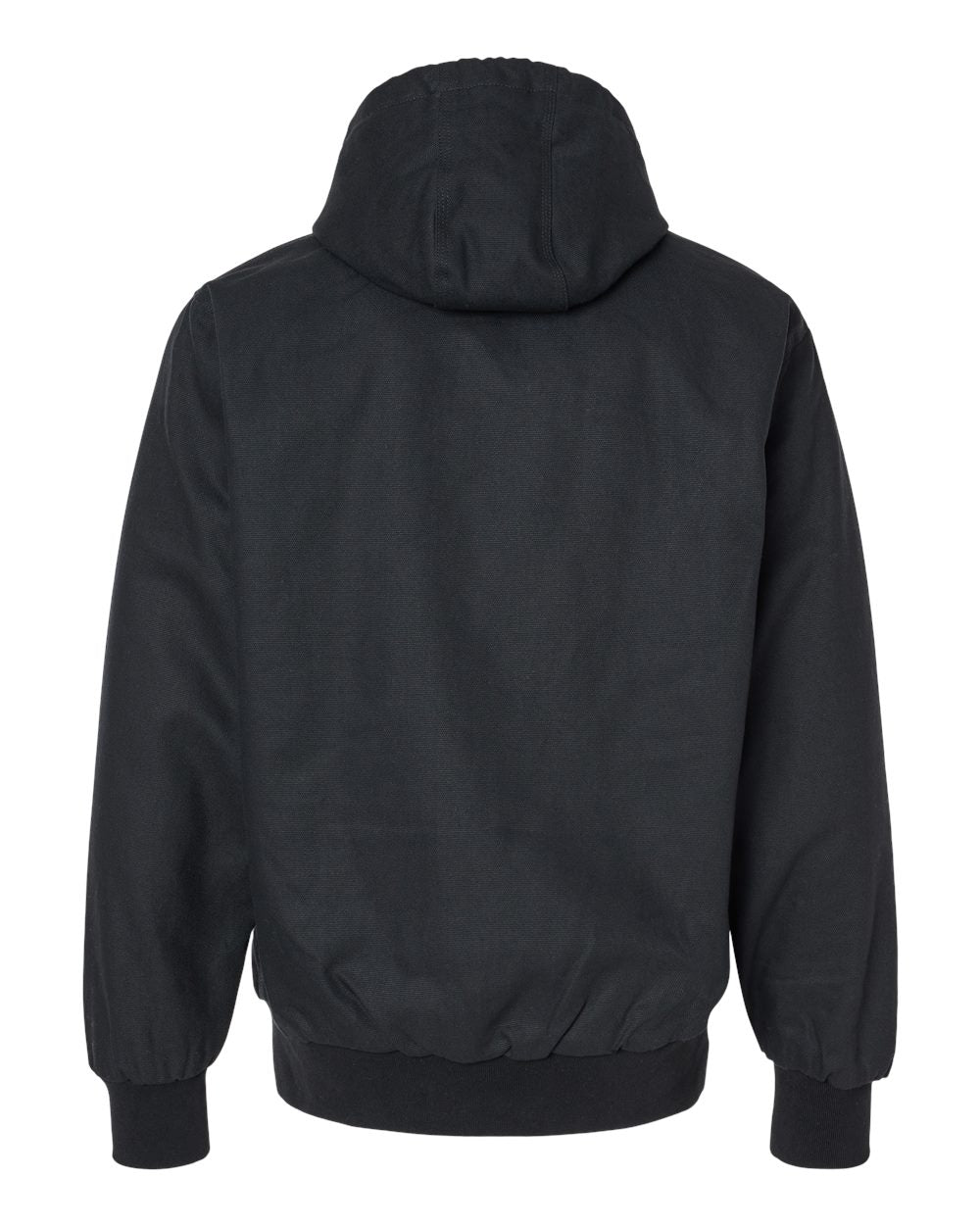 Front View of Black Insulated Canvas Workwear Jacket - EXP550Z