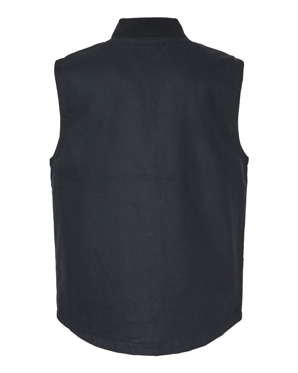 Front View of Black Insulated Canvas Workwear Vest - EXP560V