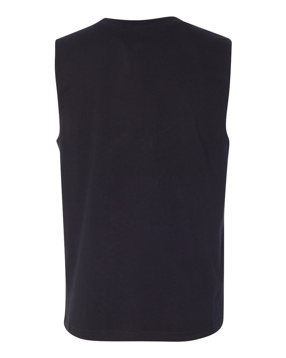 Rear View of Black Jersey Muscle Tank - 3483