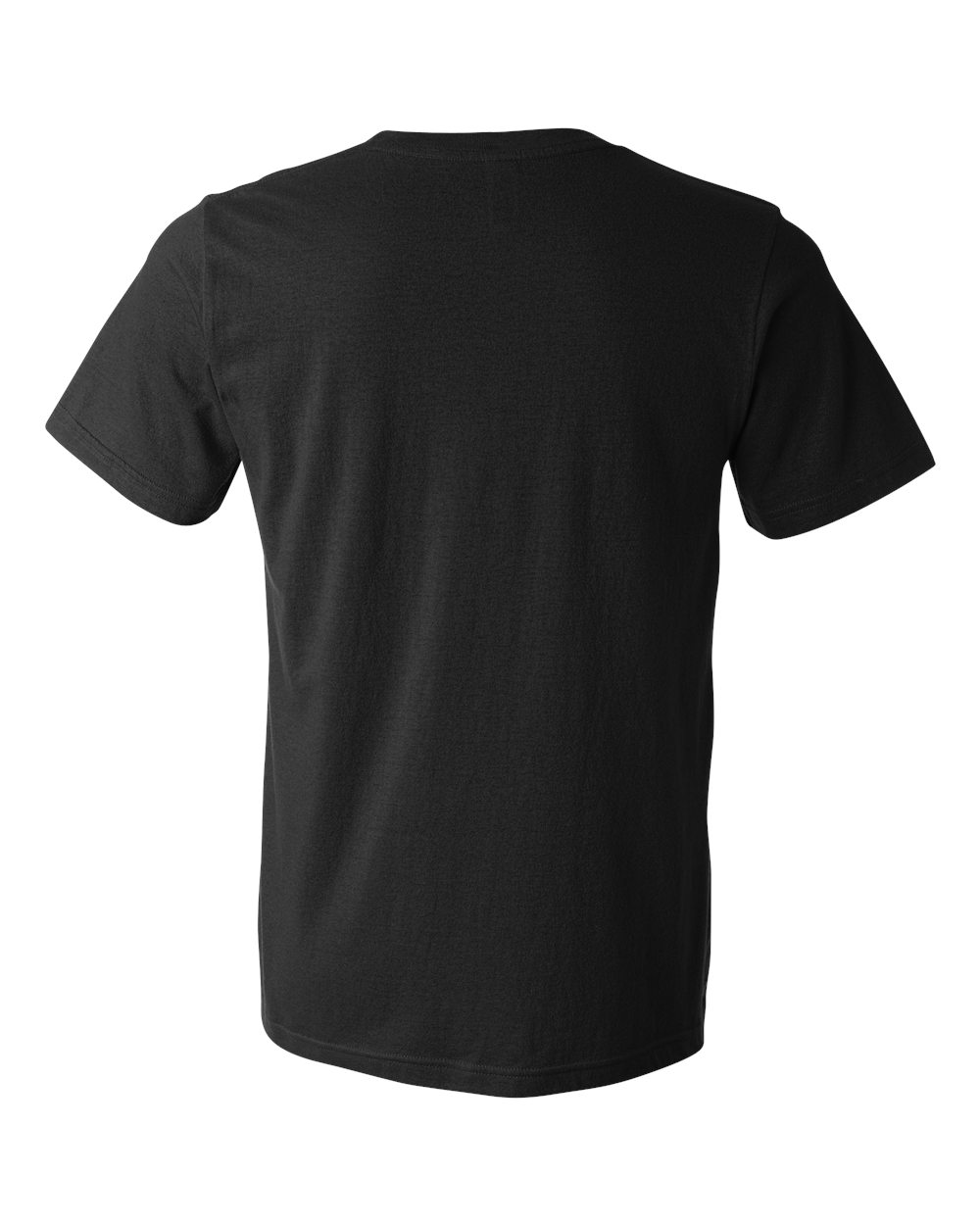 Rear View of Black Jersey Pocket Tee - 3021