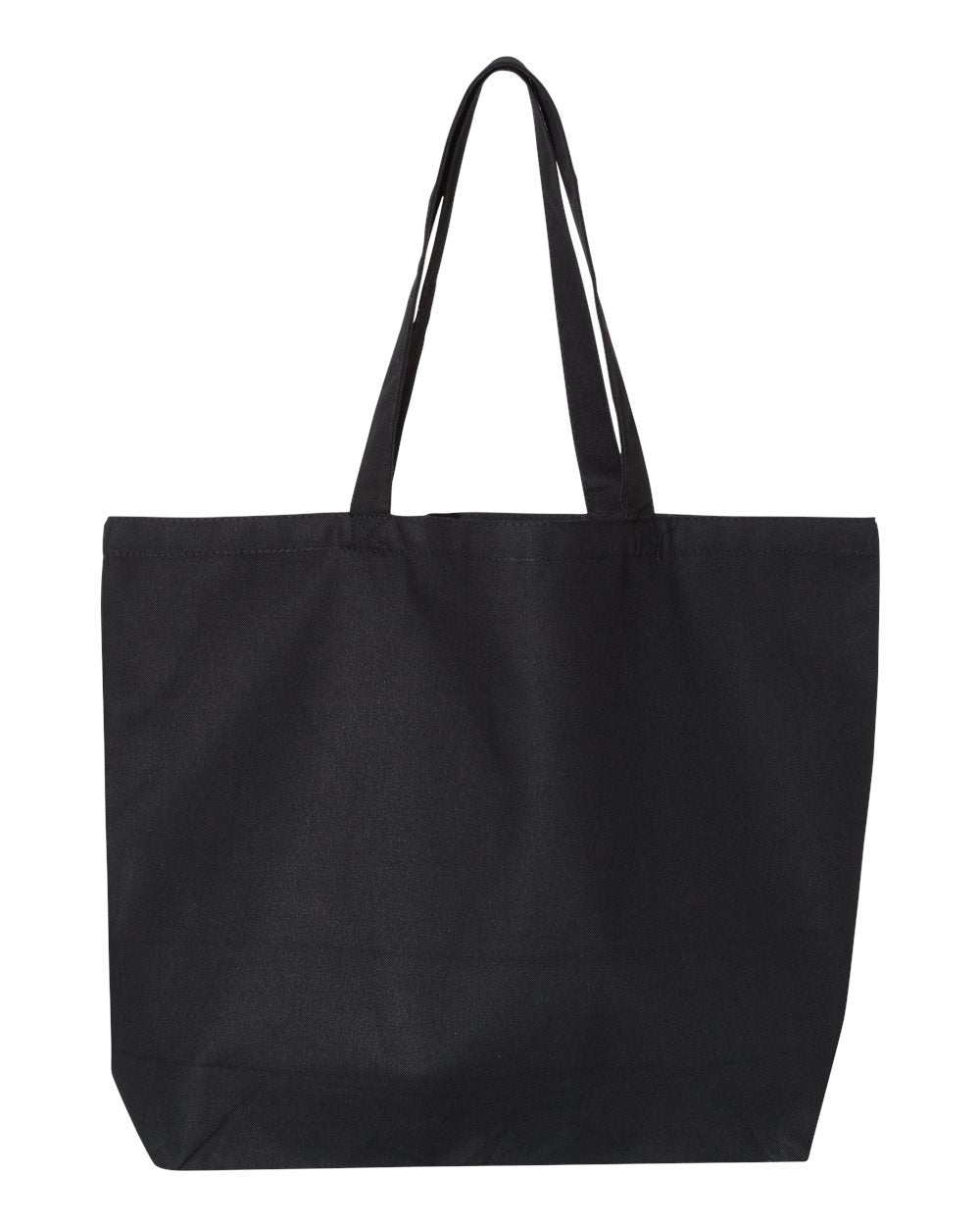Front View of Black Jumbo Tote - OAD108