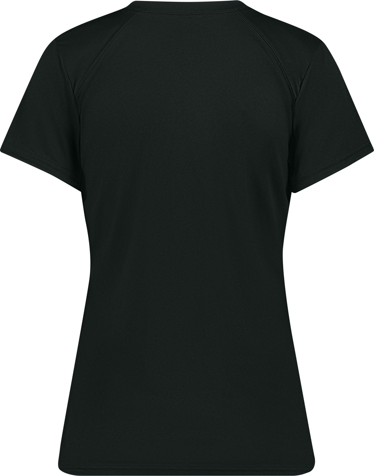 Rear View of BLACK LADIES B-CORE V-NECK TEE