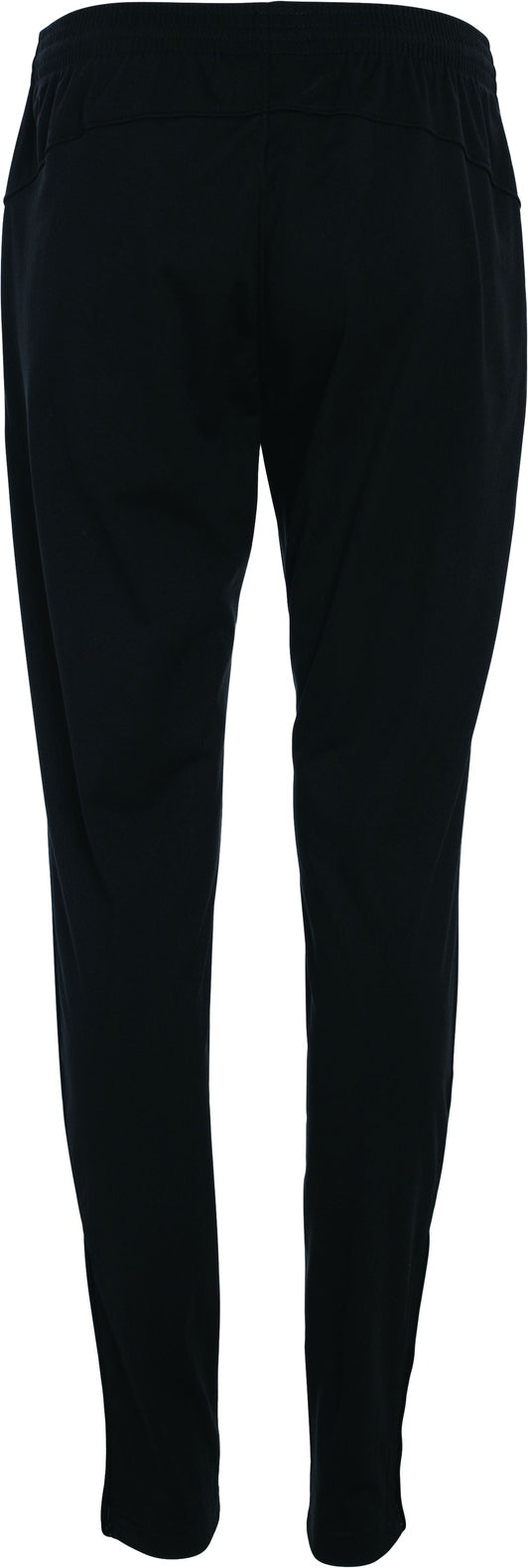 Rear View of BLACK LADIES TAPERED LEG PANT