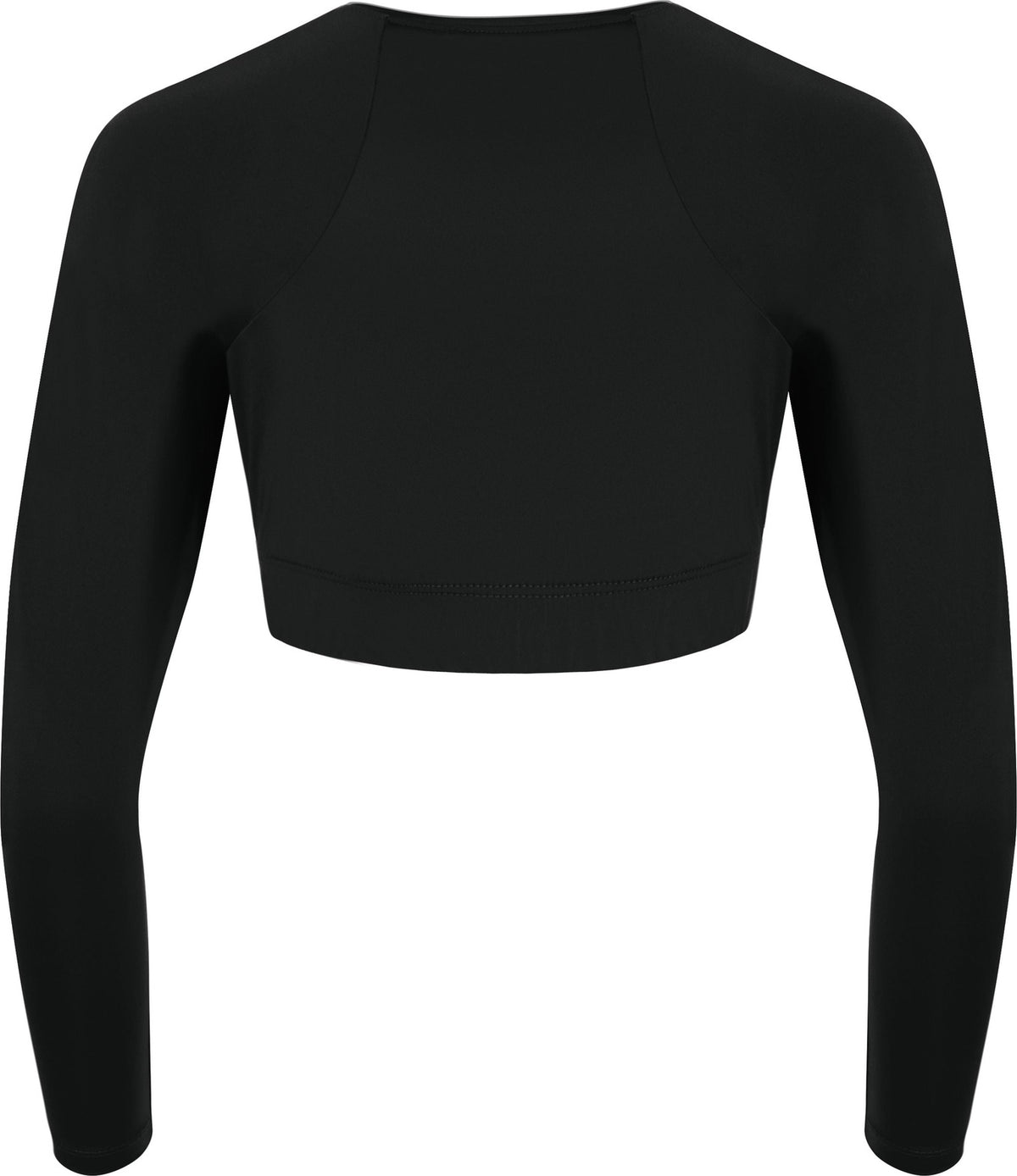 Rear View of BLACK LADIES V-NECK LINER