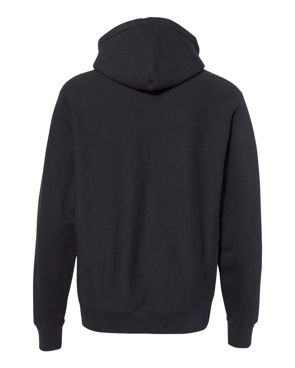 Front View of Black Legend - Premium Heavyweight Cross-Grain Hooded Sweatshirt - IND5000P