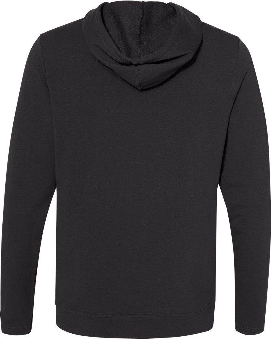 Front View of Black Lightweight Hooded Sweatshirt - A450