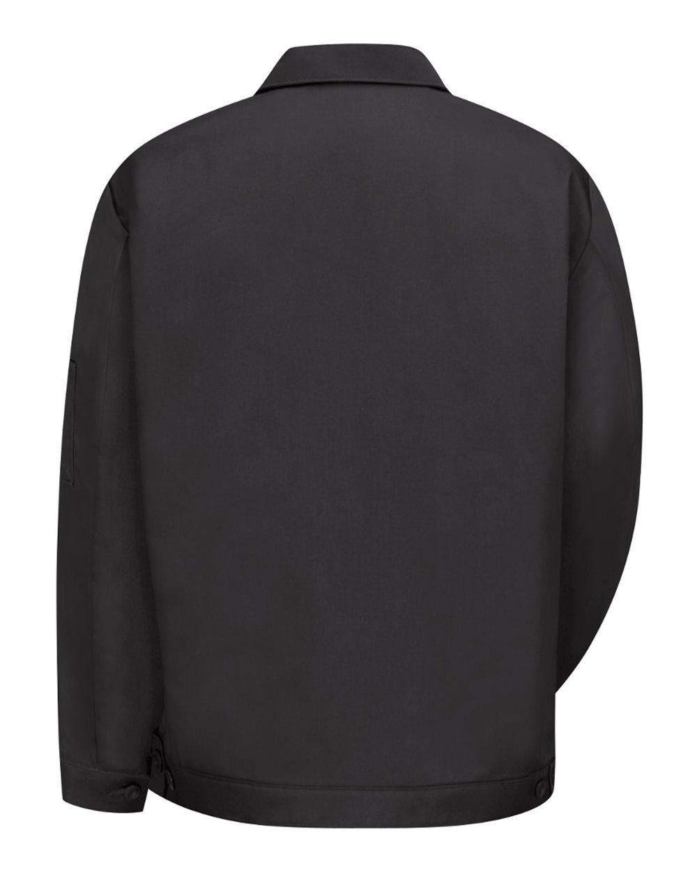 Front View of Black (Long Sizes) Waist Length Jacket - JT22