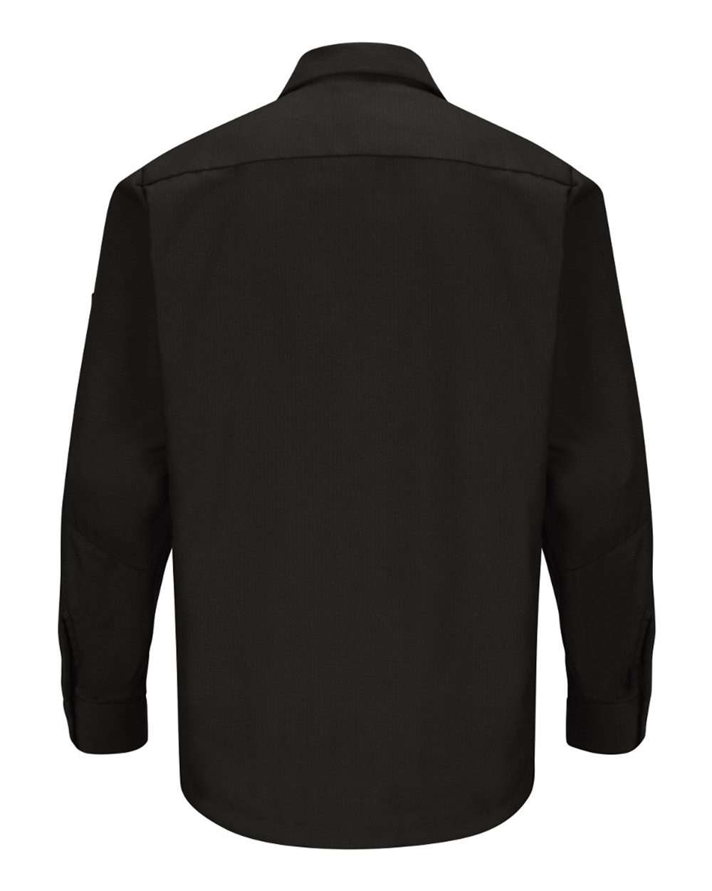 Front View of Black Long Sleeve Automotive Crew Shirt - Tall Sizes - SY10T
