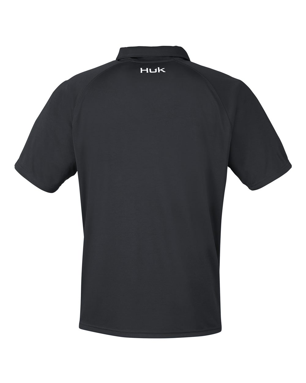 Rear View of Black LoPro Solid Performance Polo - H12L005
