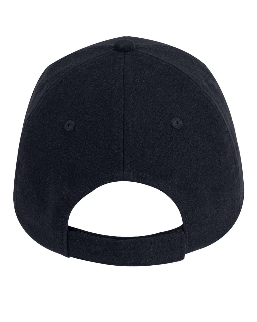 Rear View of Black Lux Cap - BA714 plain
