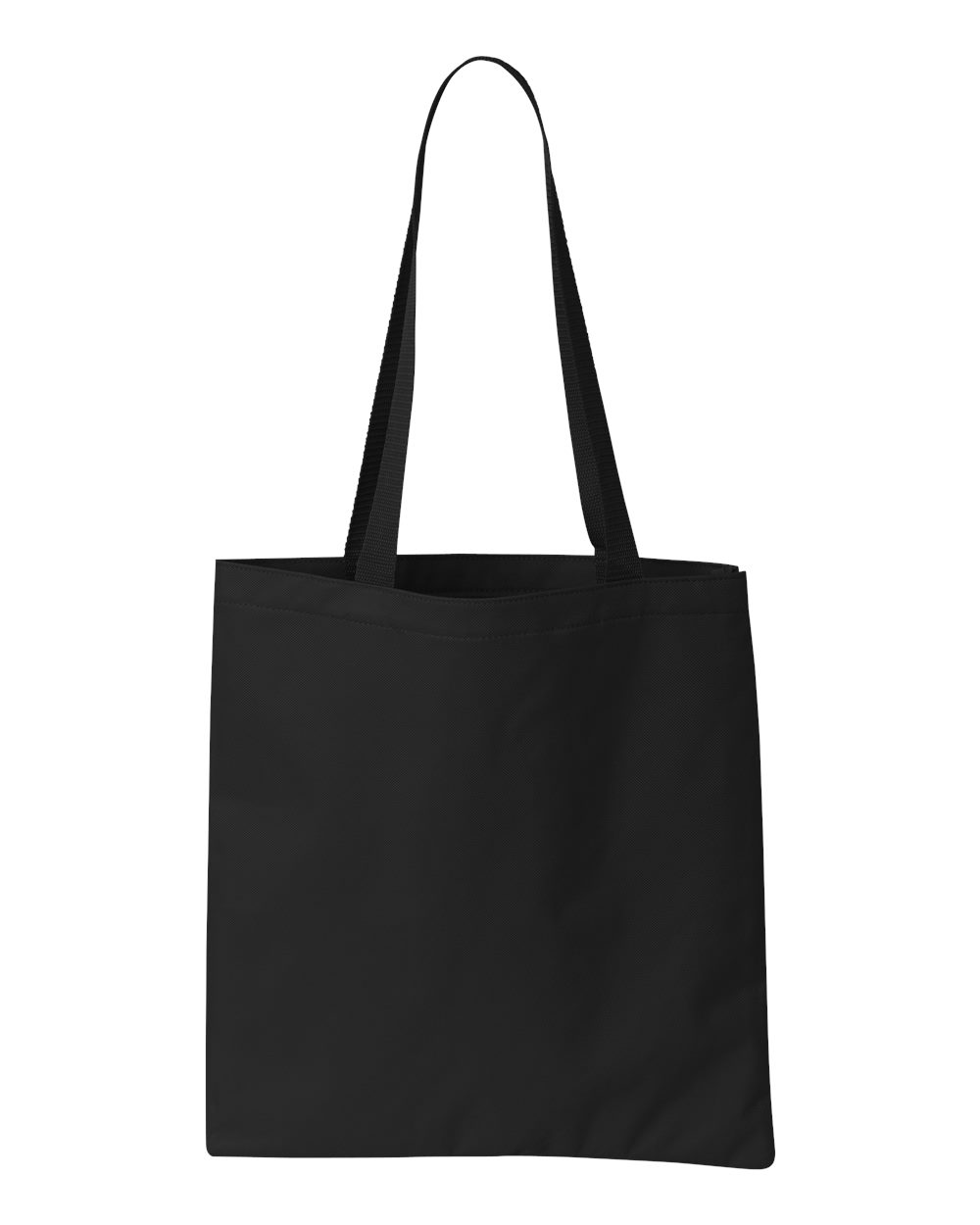 Front View of Black Madison Basic Tote - 8801