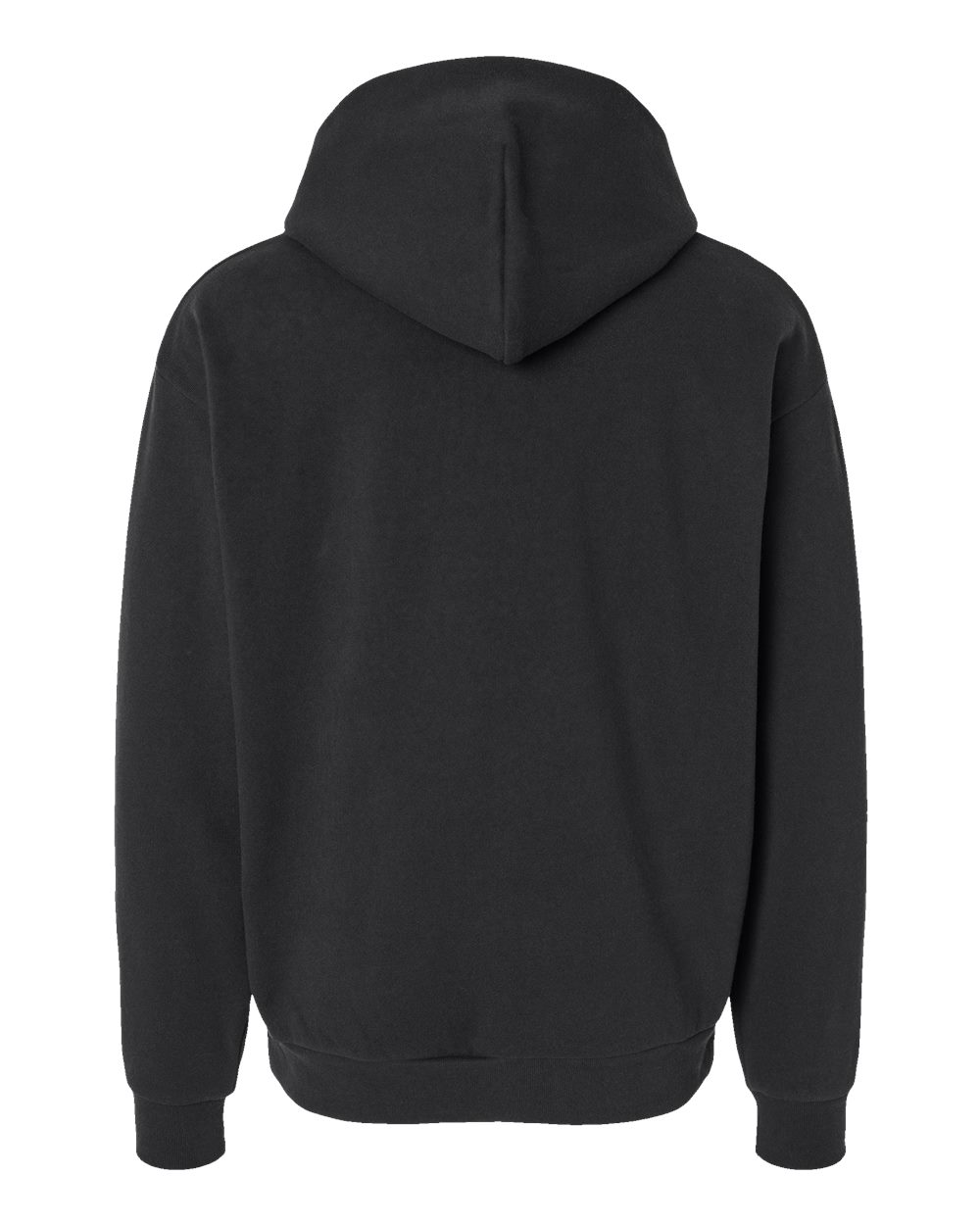Front View of Black Mainstreet Hooded Sweatshirt - IND420XD