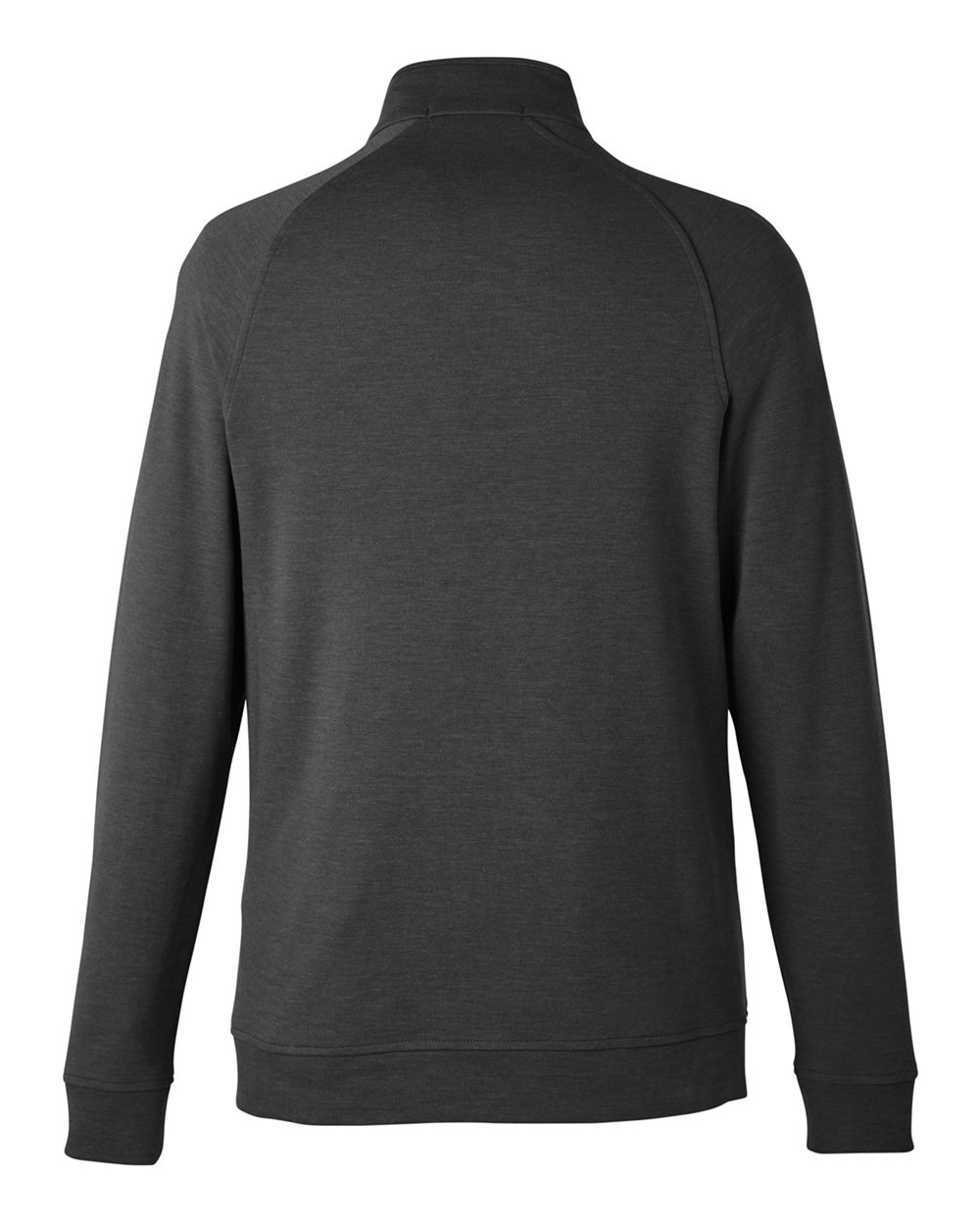 Front View of Black Melange Men's New Classics® Charleston Quarter-Zip Pullover - DG481