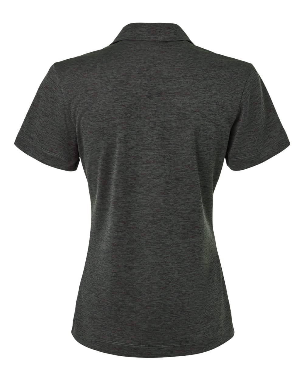 Rear View of Black Melange Women&#39;s Performance Mélange Polo - 4HM00L