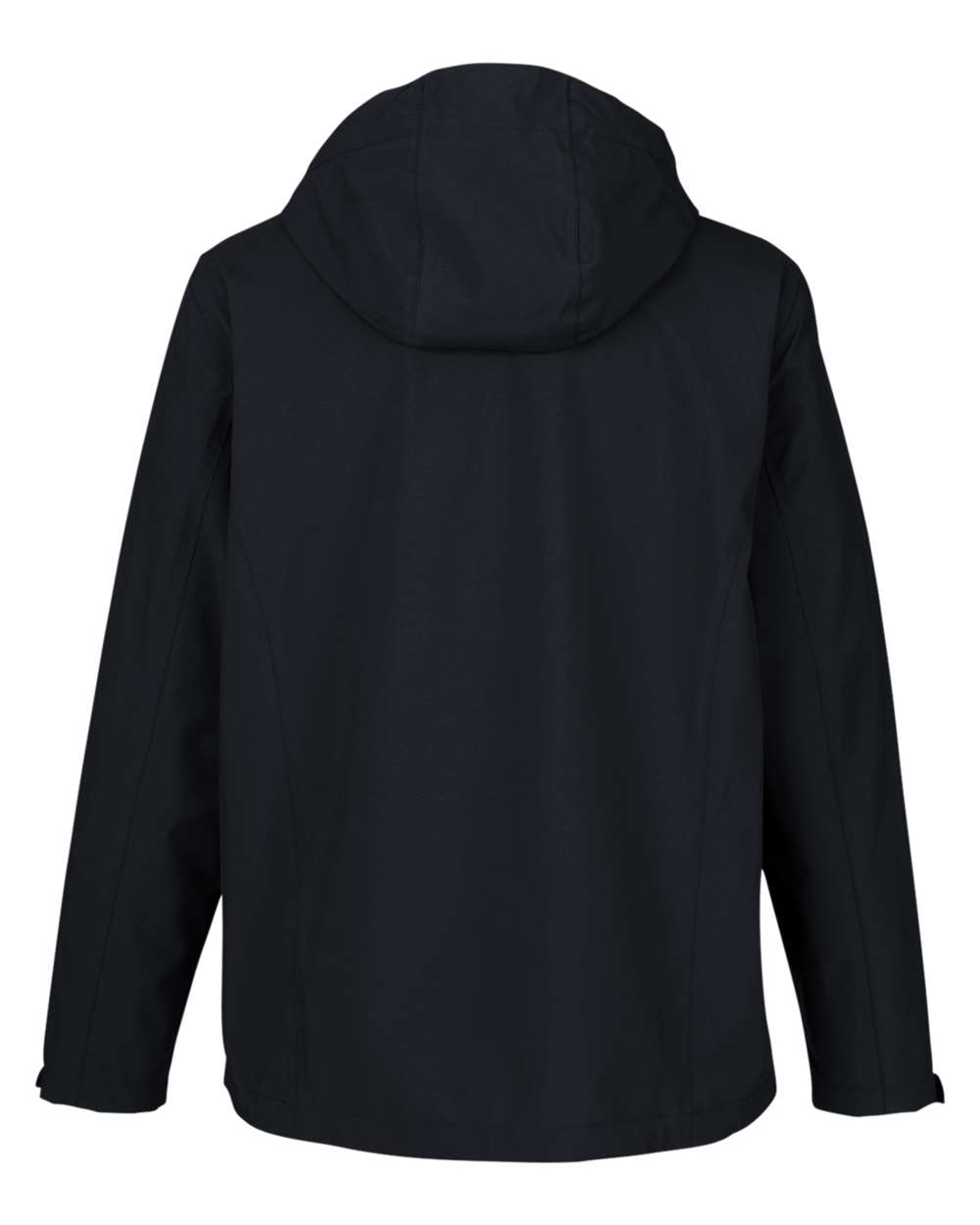 Front View of Black Men's Barrier Rain Jacket - CE712