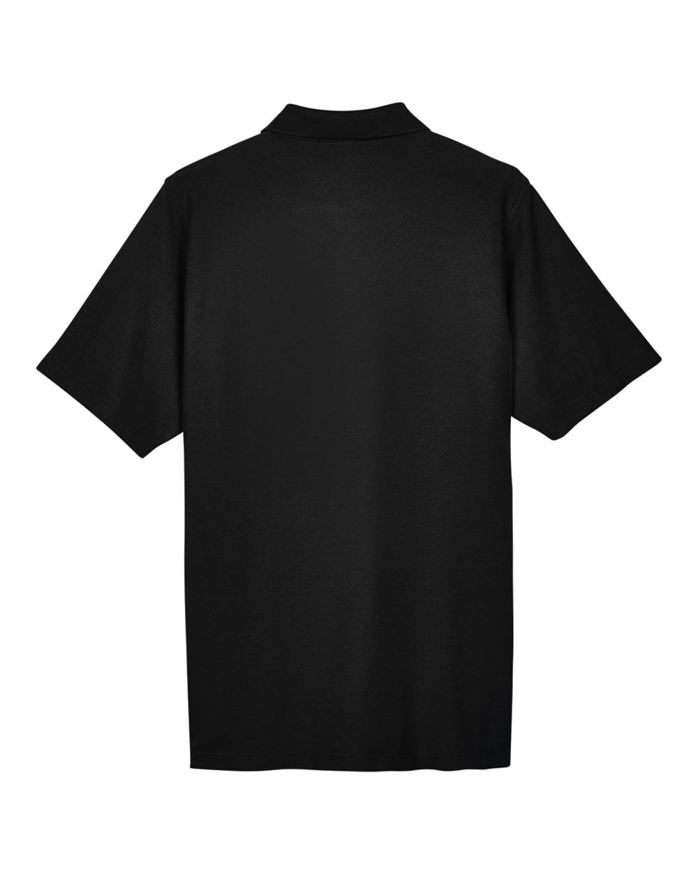 Front View of Black Men's DRYTEC20™ Performance Pocket Polo - DG150P