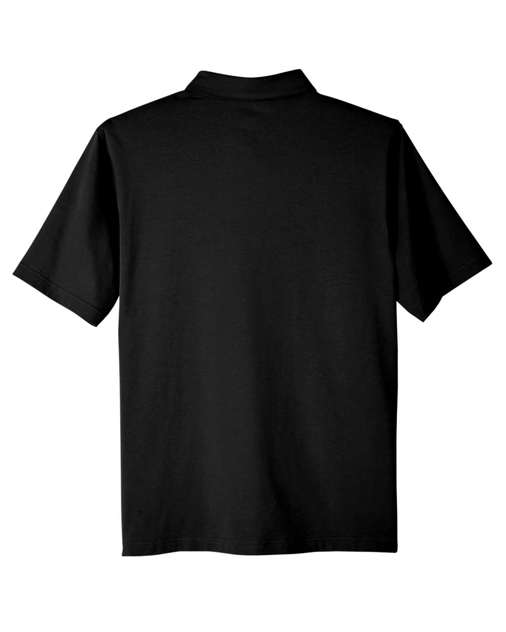 Front View of Black Men's Lakeshore Stretch Cotton Performance Polo - UC105