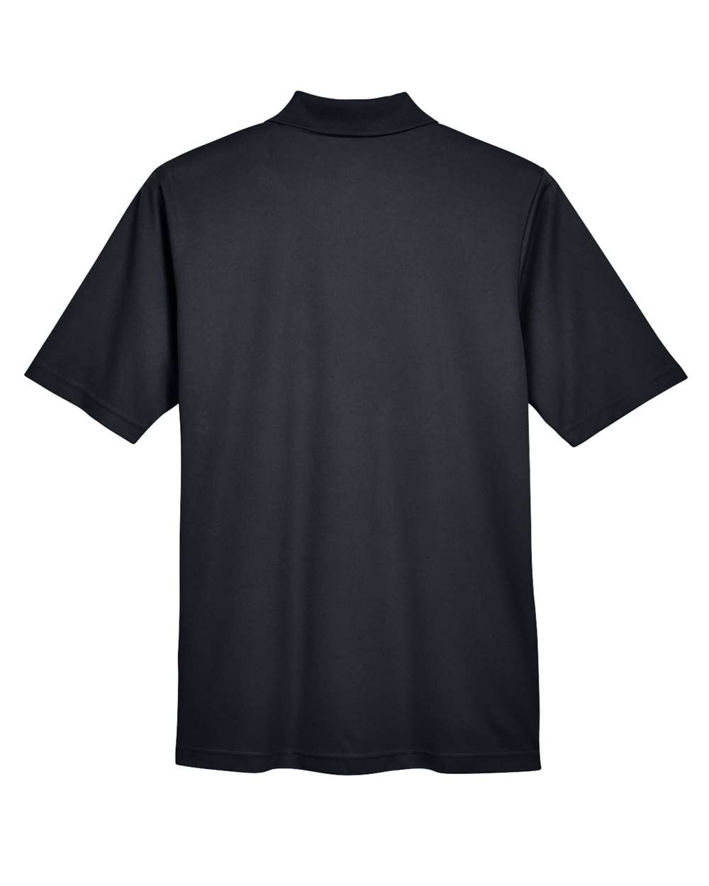 Front View of Black Men's Origin Performance Piqué Polo with Pocket - 88181P