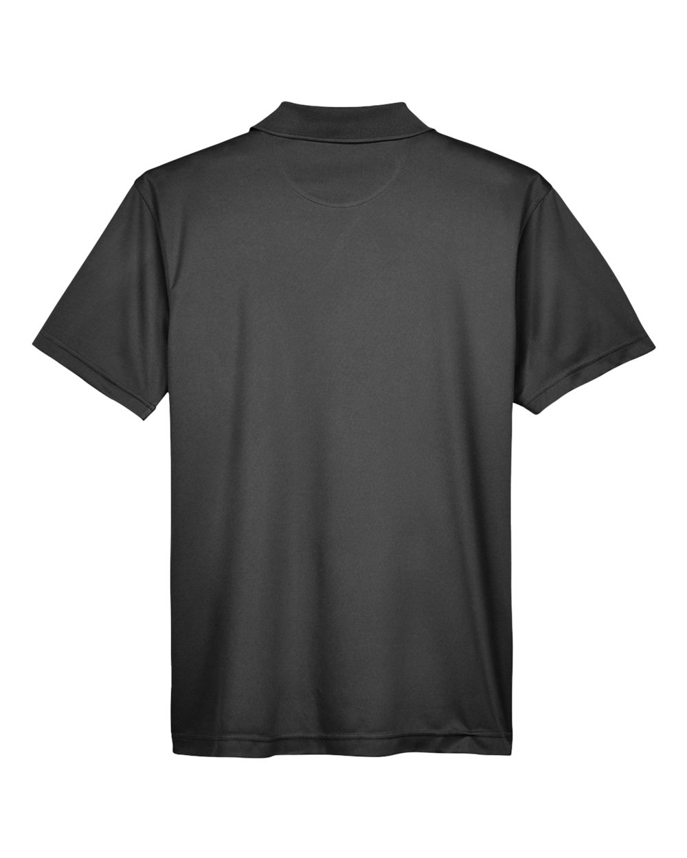 Front View of Black Men's Polyester Jersey Polo - M315