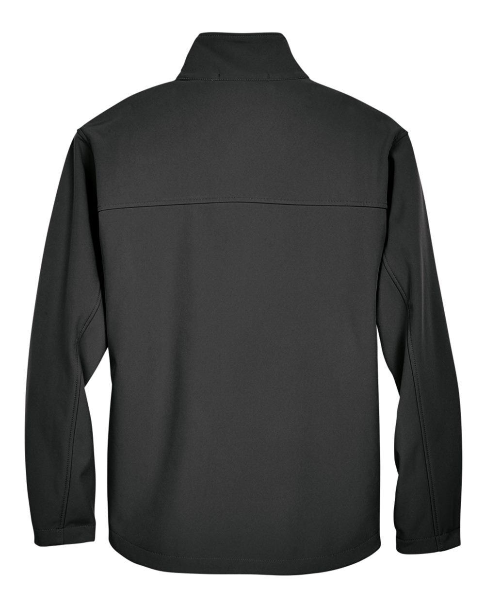 Front View of Black Men's Soft Shell Jacket - D995