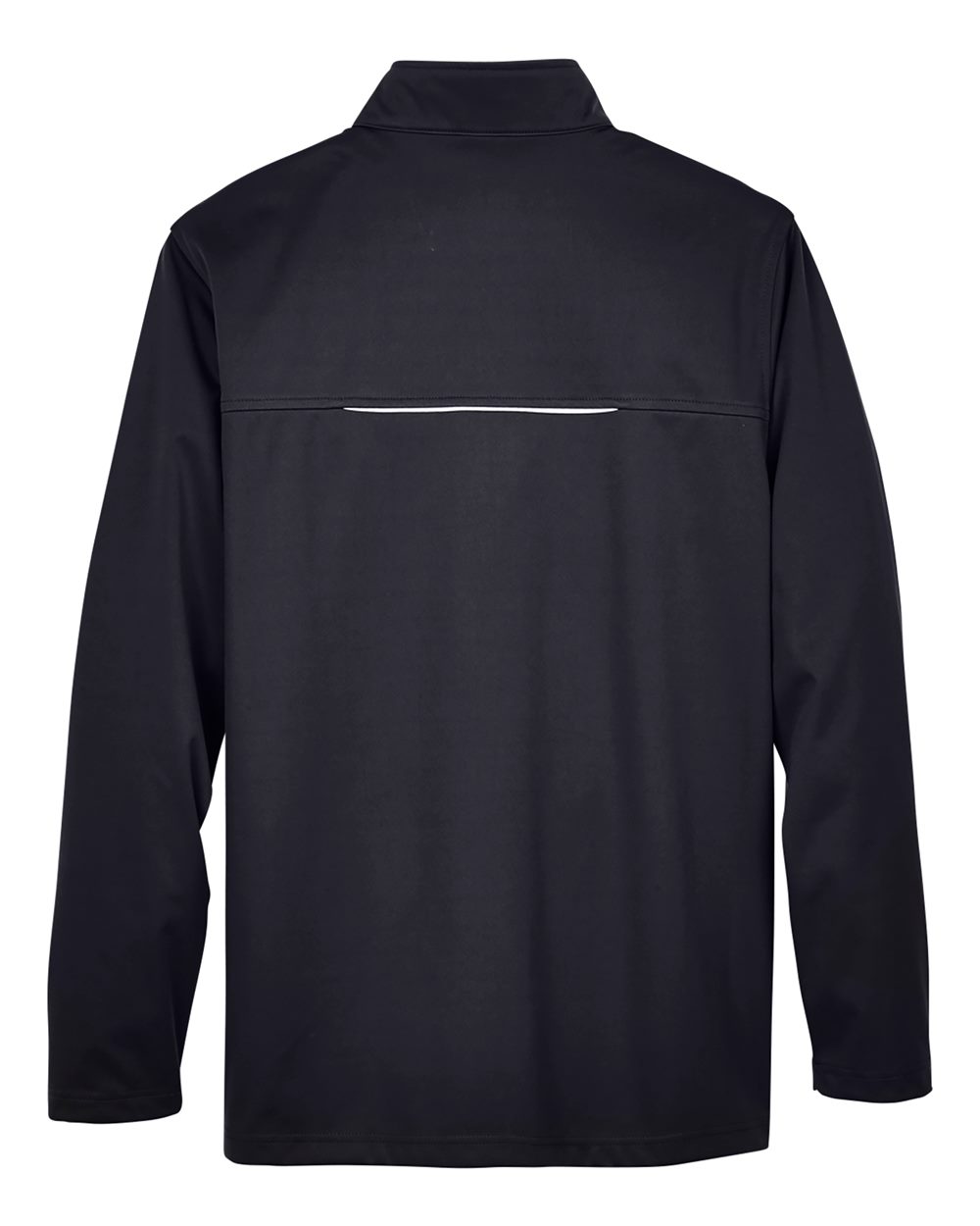 Rear View of Black Men's Techno Lite Three-Layer Knit Tech-Shell - CE708